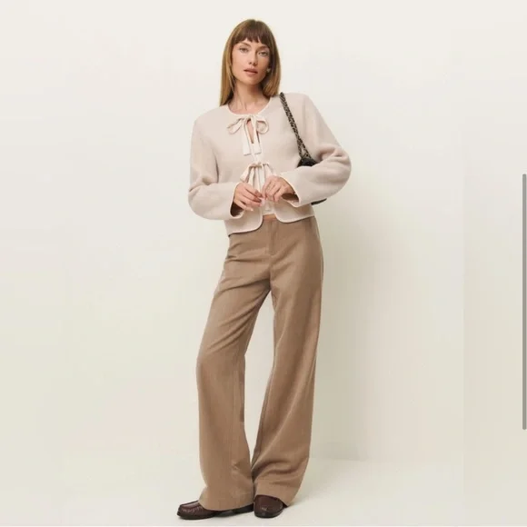 Reformation Daisy Wool Jacket - Cream - Picture 10 of 11